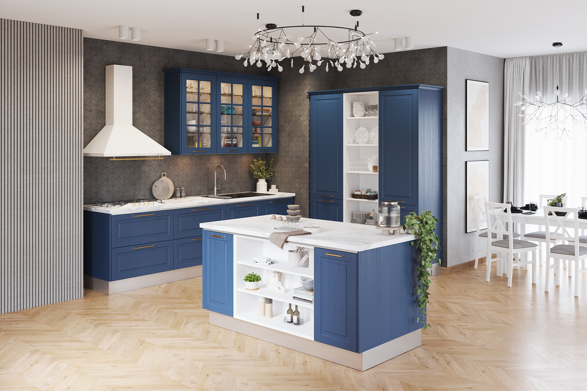 Bucatarie_Karisma_L285_albastru-marin